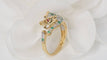 Bague 53.5 Bague Panthère émeraudes et diamants 58 Facettes 31862