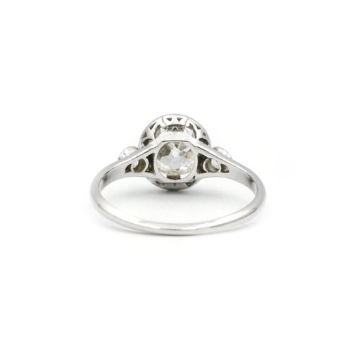Bague Solitaire année 30 - Platine & Diamants 58 Facettes 220258R