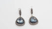 Boucles d'oreilles Boucles d'oreilles or gris quartz noir facetté et diamants 58 Facettes 26009