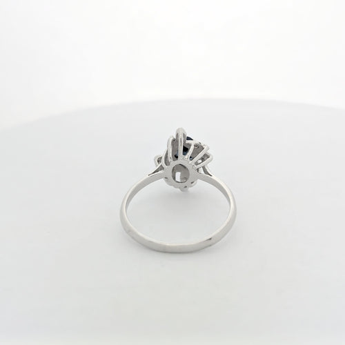 Bague 53 Bague florale Diamants Saphir 58 Facettes 27209