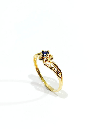 Bague 54 Bague Or jaune Saphir 58 Facettes