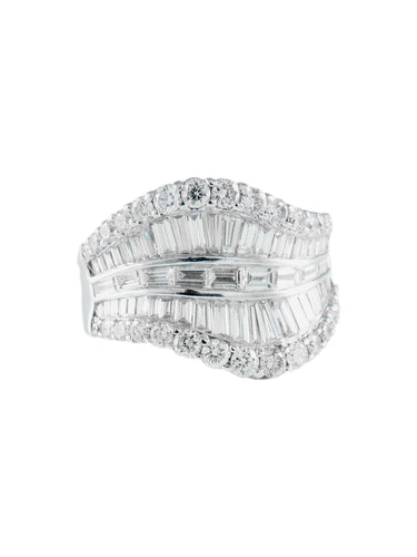 Bague Bague Mouvementée Diamants 58 Facettes