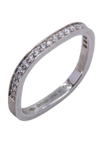 Bague 50 DINH VAN - DEMI-ALLIANCE CARRÉE 58 Facettes 073191