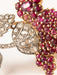 Brooch Flower brooch in two golds, ruby ​​and diamond paving 58 Facettes
