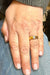 Ring 53 Alliance 18 carat yellow gold diamond pattern 58 Facettes