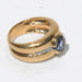 Ring Yellow gold sapphire and diamond ring 58 Facettes 0