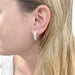 Boucles d'oreilles Boucles d'oreilles créoles en or blanc, diamants. 58 Facettes 32880
