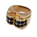 Ring 48 Tank ring in pink gold, sapphires. 58 Facettes 31020