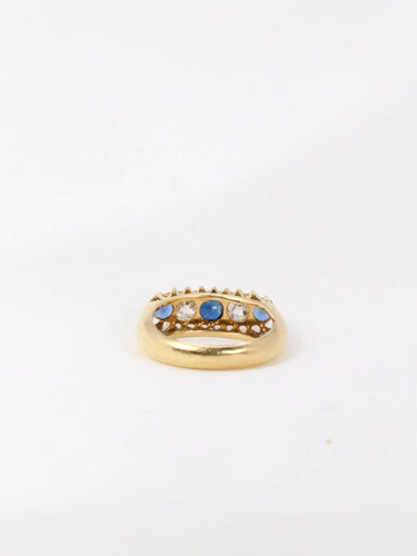Bague Bague jarretière ancienne diamants saphirs 58 Facettes J7