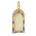 Pendentif Médaille Nacre diamants émail plique-a-jour 58 Facettes 23191-0417