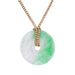 Gold chain necklace and its jade disc 58 Facettes CVCO18