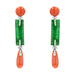 Coral jade diamond earrings 58 Facettes 22-189