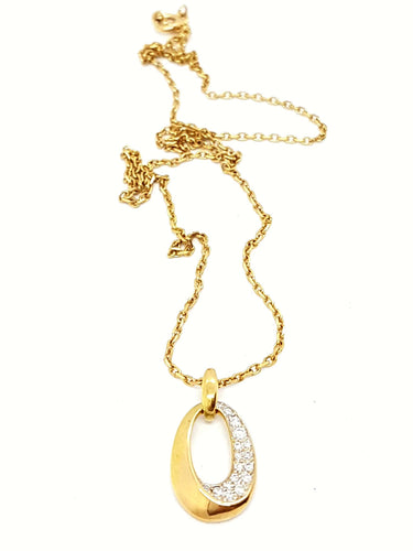 Collier Collier Chaîne + pendentif Or jaune Diamant 58 Facettes 05792CD