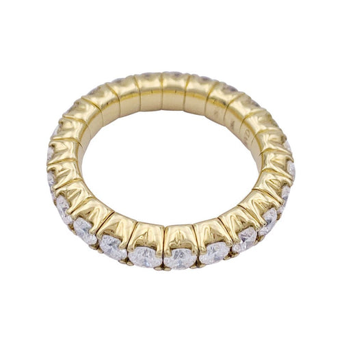 Bague 52 Alliance tour complet or jaune, diamants. 58 Facettes 33231