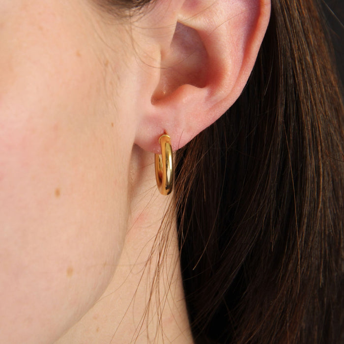 Boucles d'oreilles Boucles d'oreilles créoles or jaune 58 Facettes APEB1