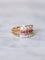 Bague Victorienne triple anneau en or rose, platine, rubis et diamants 58 Facettes