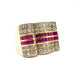 Tank Ring in yellow gold, rubies & diamonds 58 Facettes