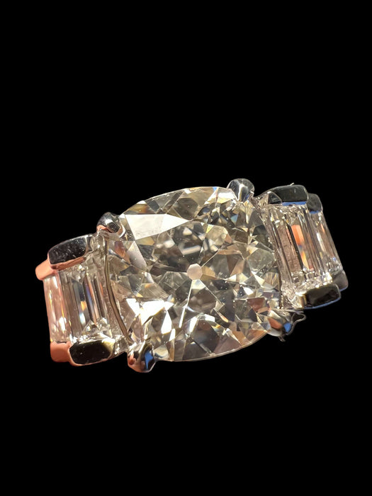 Bague 53 Bague diamant coussin 2.47 carat 58 Facettes BB18