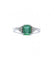 Bague 57 / Blanc/Gris / Or 750 Bague Emeraude et Diamants 58 Facettes 190351R