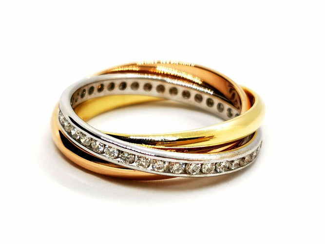 Bague 56 Bague Alliance Or jaune Diamant 58 Facettes 1338972CN