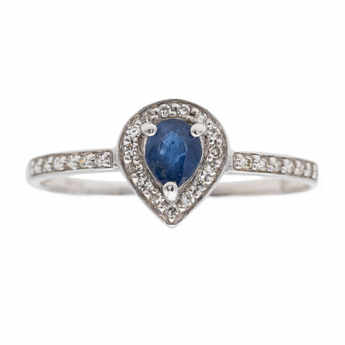 Bague 54 Bague Or blanc Saphir 58 Facettes 2687238CN