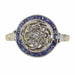 Ring 54 Art Deco diamond and sapphire ring 58 Facettes 22236-0282