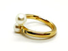 Ring 58 Toi et Moi Ring Yellow Gold Pearl 58 Facettes 1161957CD