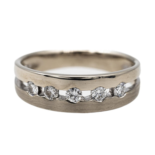 Bague 54 Bague Bandeau Or blanc Diamant 58 Facettes 2699473CN