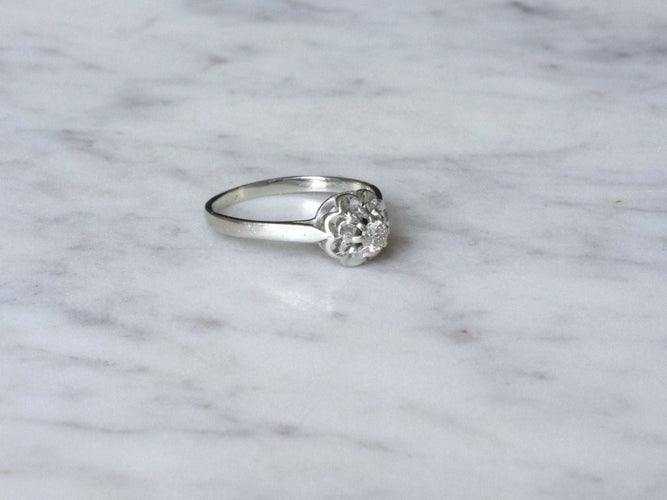 Bague Solitaire en or blanc et diamant 58 Facettes