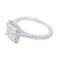 Bague 51 Bague diamant coussin, platine. 58 Facettes 32601