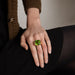 Ring 53 Peridot Yellow Gold Signet Ring 58 Facettes 4139 LOT