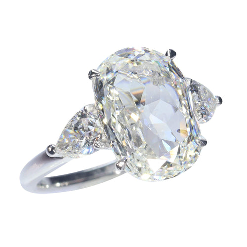 Bague 52 Bague diamant ovale 4,03 ct 58 Facettes 22294-0064