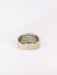 Bague Bague bandeau vintage or blanc diamants 58 Facettes J20