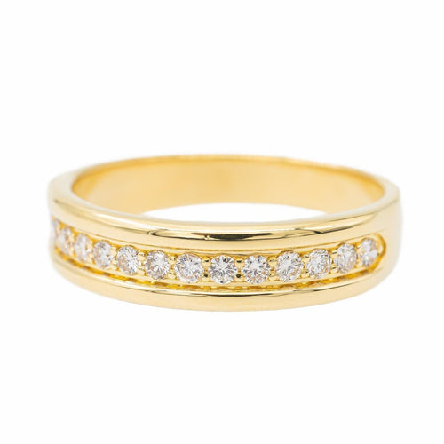 Bague 56 Bague Demi alliance Or jaune Diamant 58 Facettes 2473869CN