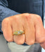 Ring 63 Signet ring for men vintage yellow gold and diamond 58 Facettes