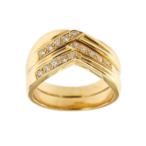 Bague 55 Bague double diamants 58 Facettes 32483