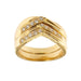 Bague 55 Bague double diamants 58 Facettes 32483