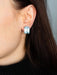 White Gold / Aquamarine Earrings GOLD, DIAMOND & AQUAMARINE EARRINGS 58 Facettes BO/220025BO