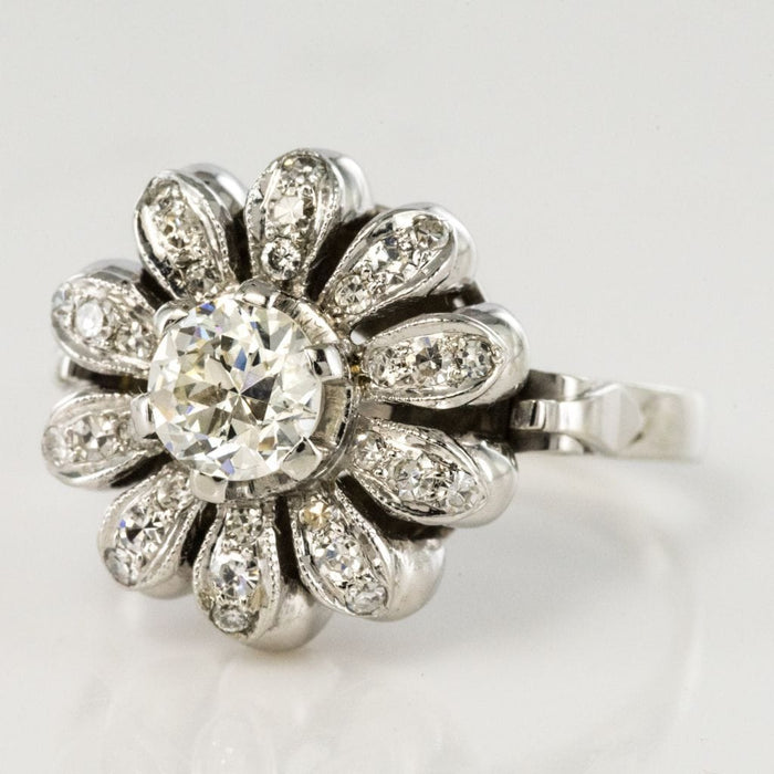 Bague 56 Bague diamants fleur 58 Facettes 19-361-59