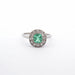 Ring 60 Ring 1920 Platinum Emerald 58 Facettes 25077
