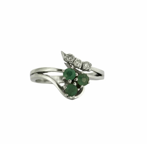 Bague 53 BAGUE " NOY" EMERAUDES DIAMANTS 58 Facettes BO/230064