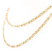 Necklace Figaro mesh necklace Yellow gold 58 Facettes 2121631CN