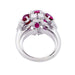 Ring 52 Platinum ring, diamonds, rubies. 58 Facettes 33584