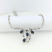 Necklace White gold necklace with diamonds and sapphires 58 Facettes 24336