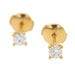 Earrings Stud earrings Yellow gold Diamond 58 Facettes 578473CD