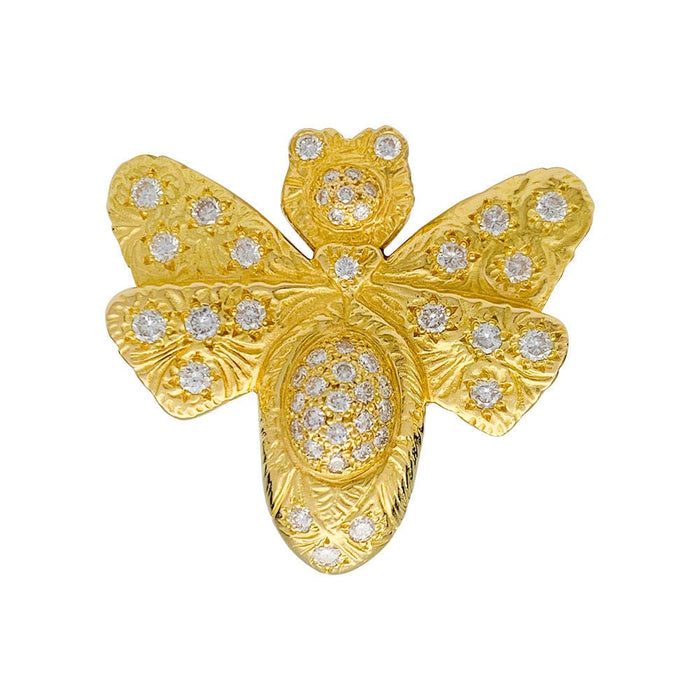 Bague 52 Bague Garnazelle "Papillon" en or jaune, diamants. 58 Facettes 31579