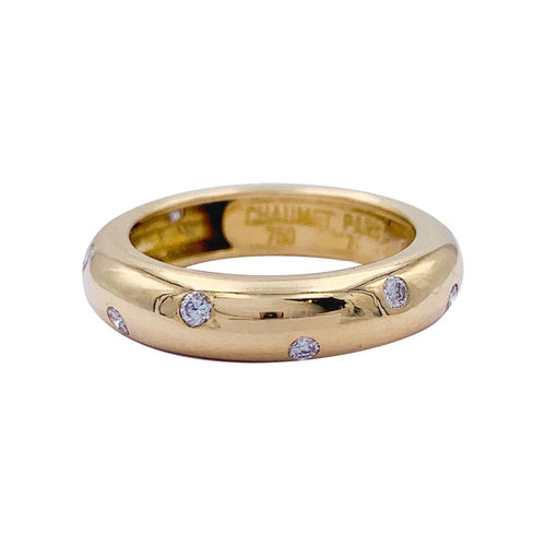Bague 49 Bague Chaumet jonc or jaune et diamants. 58 Facettes 32351