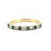 Emerald and diamond wedding ring 58 Facettes