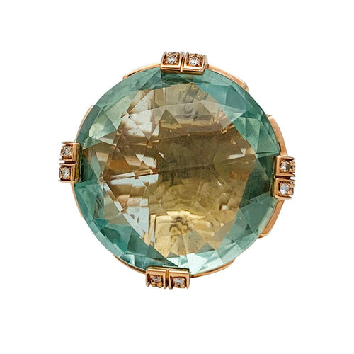 Bague 48 Bague Bulgari, "Parentesi Cocktail", prasiolite, diamants. 58 Facettes 30941