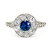 Ring 54.5 Sapphire, Diamond, Platinum Ring 58 Facettes 16B712E0CBDC4A77B59363FC703F7CA9